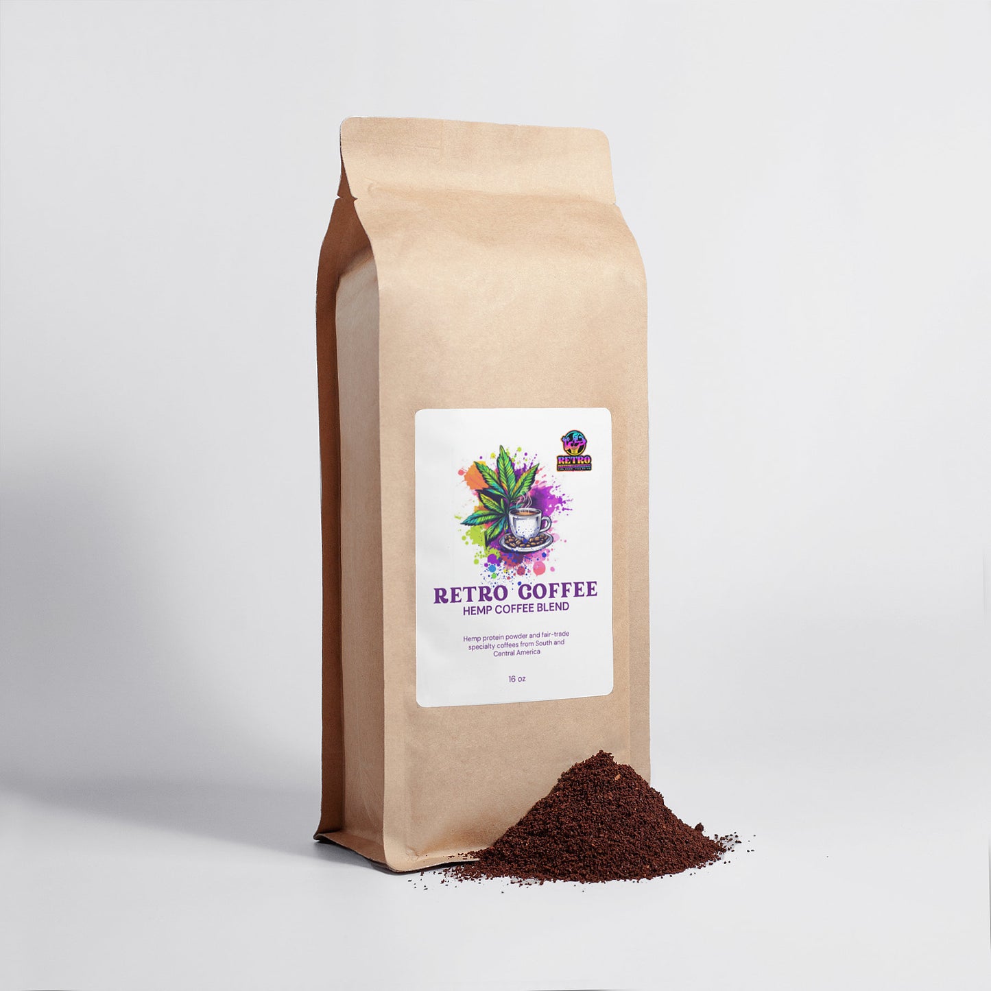 RETRO HEMP COFFEE BLEND-MEDIUM ROAST 16OZ