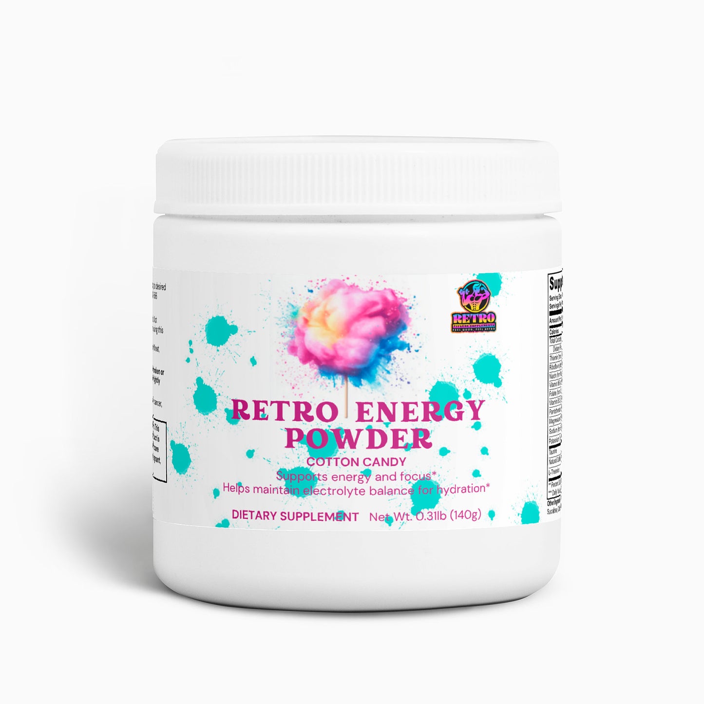 RETRO ENERGY POWDER (COTTON CANDY)