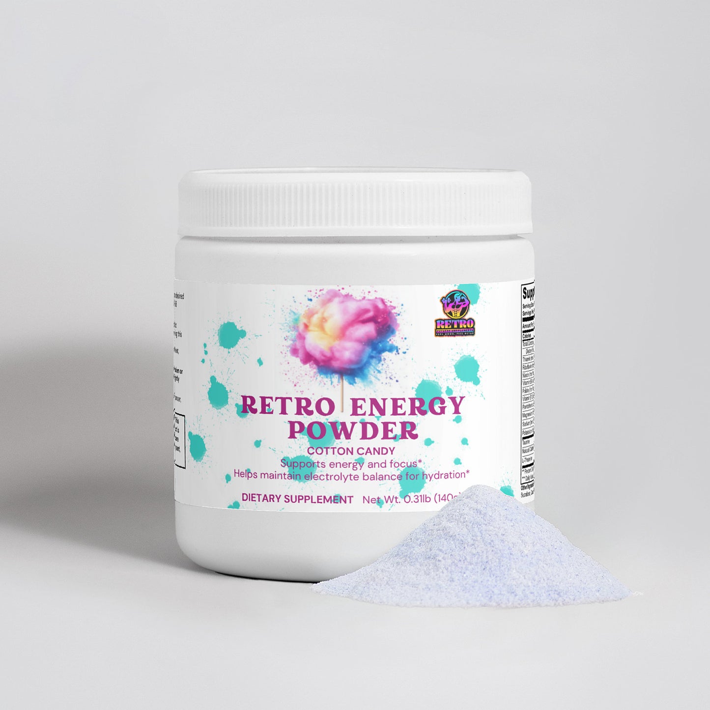 RETRO ENERGY POWDER (COTTON CANDY)