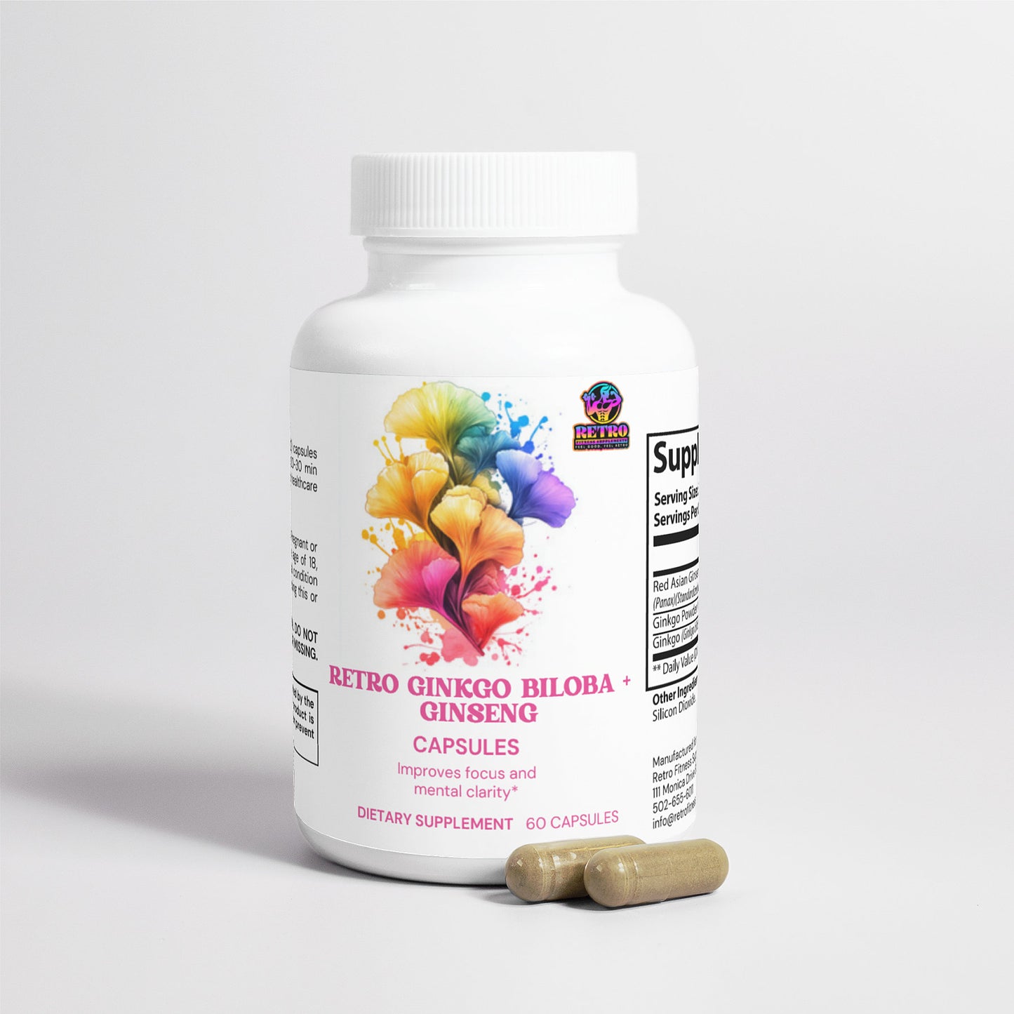 RETRO GINKGO BILOBA + GINSENG CAPSULES