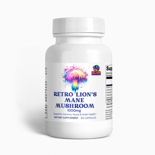 RETRO LION'S MANE MUSHROOM 1000 MG CAPSULES