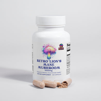 RETRO LION'S MANE MUSHROOM 1000 MG CAPSULES