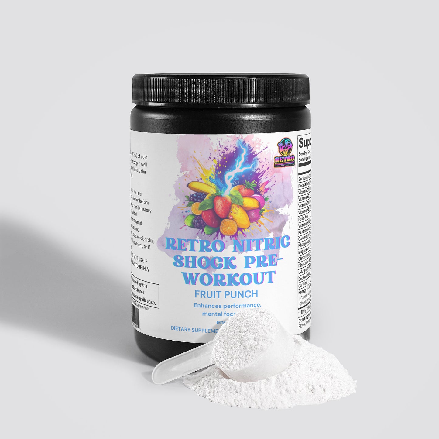 RETRO NITRIC SHOCK PRE-WORKOUT POWDER (FRUIT PUNCH)