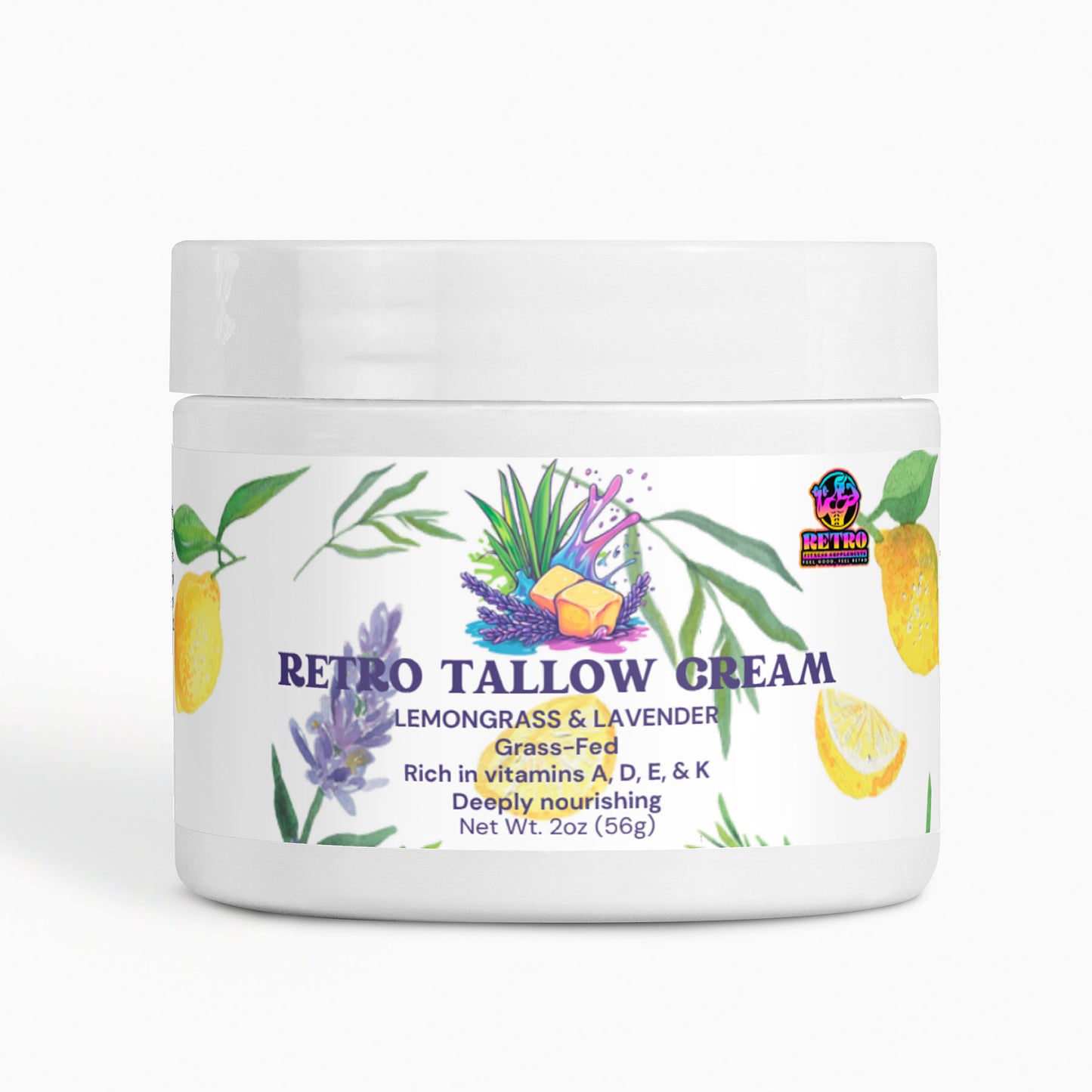 RETRO TALLOW CREAM LEMONGRASS & LAVENDER