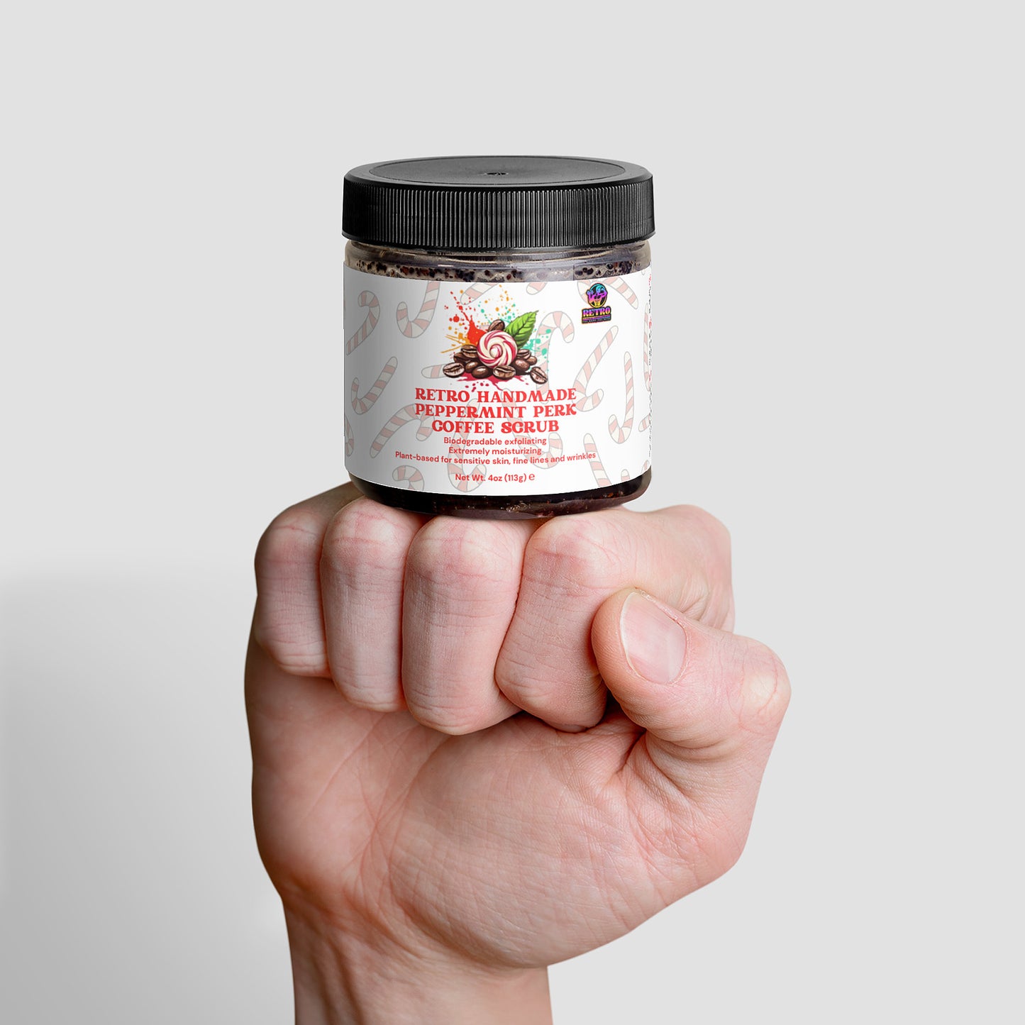 RETRO HANDMADE PEPPERMINT PERK COFFEE SCRUB