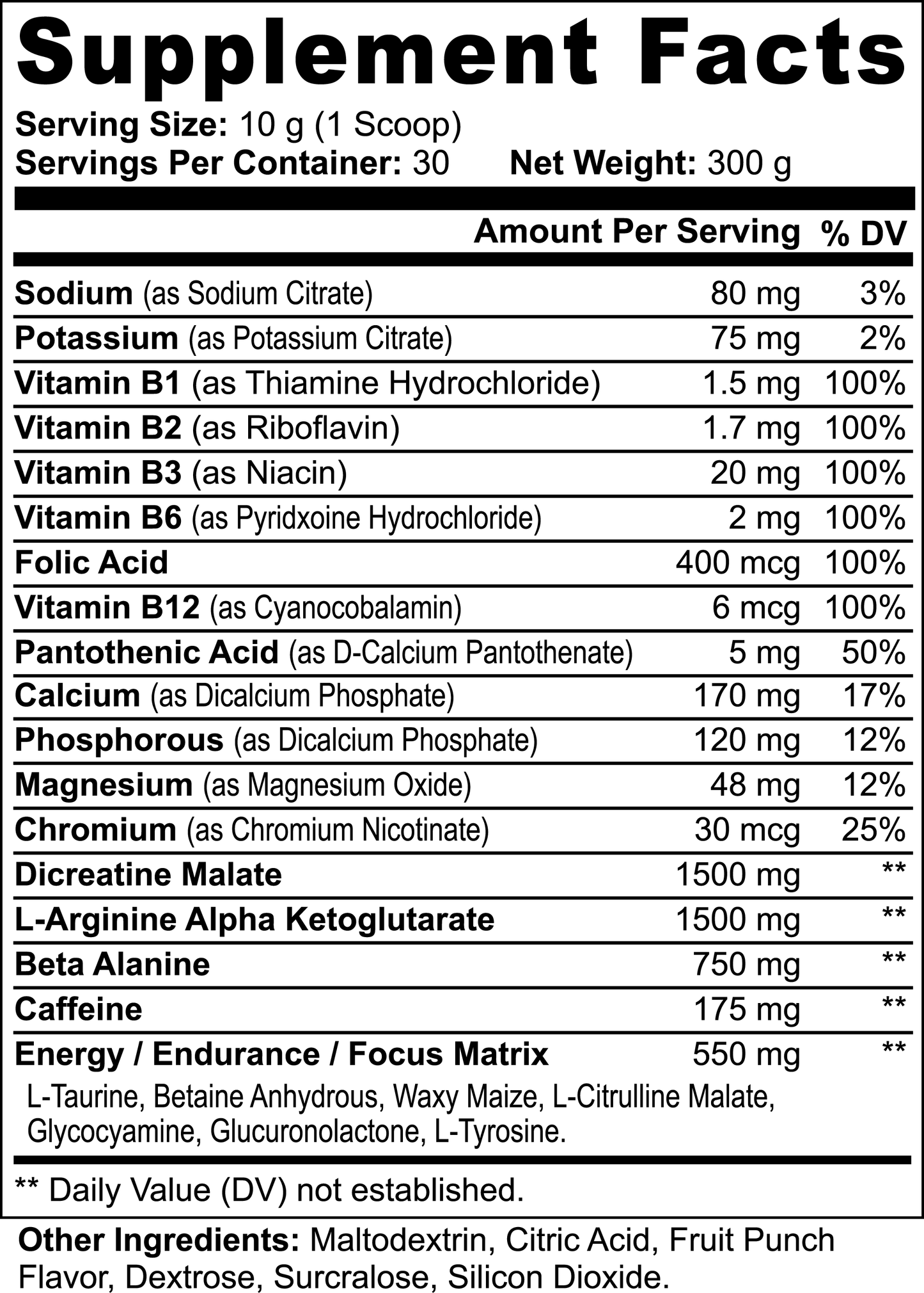 RETRO NITRIC SHOCK PRE-WORKOUT POWDER (FRUIT PUNCH)