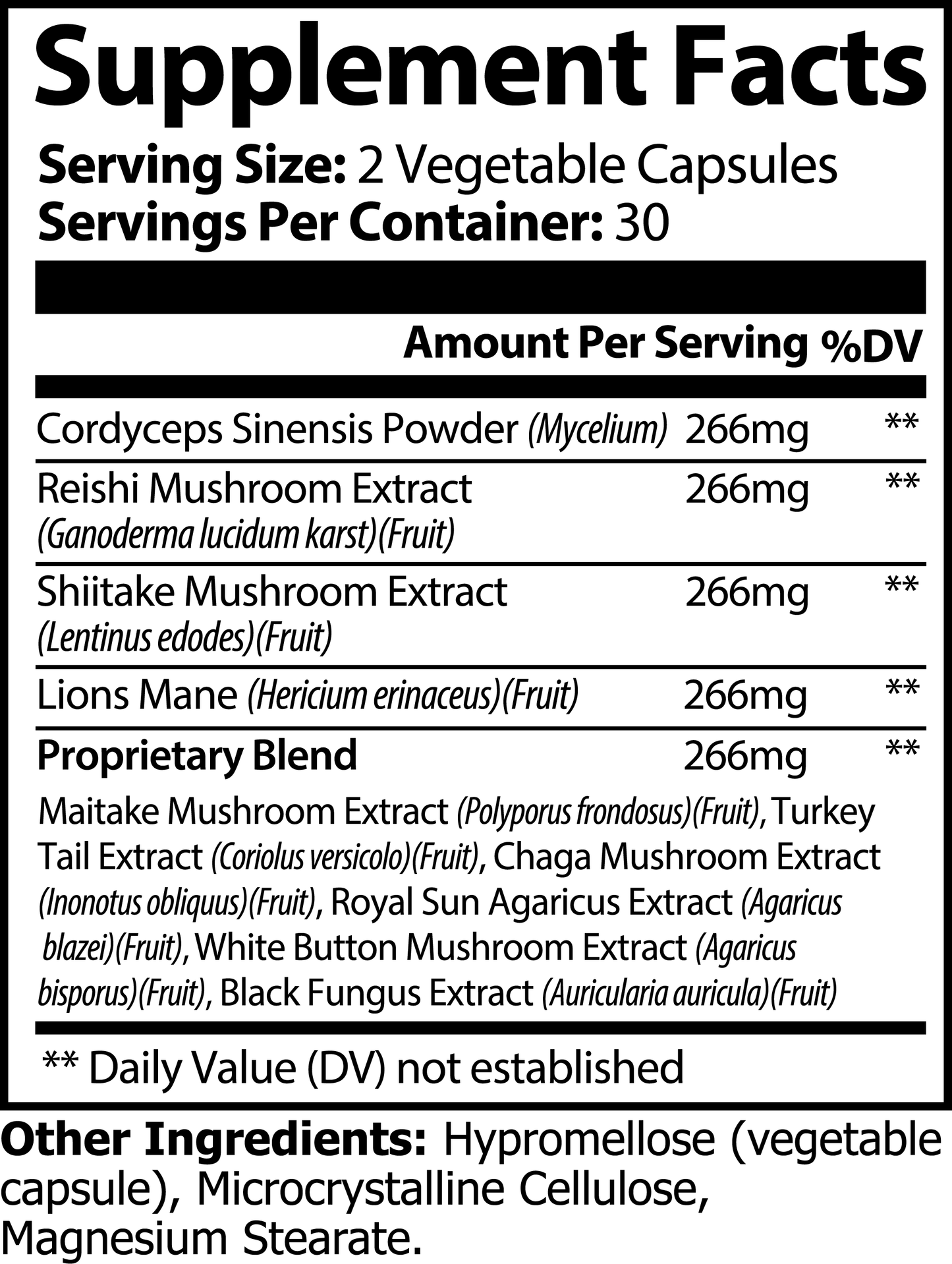 RETRO MUSHROOM COMPLEX 10 X CAPSULES